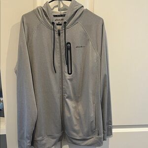 Eddie Bauer Gray Hooded Sweatshirt